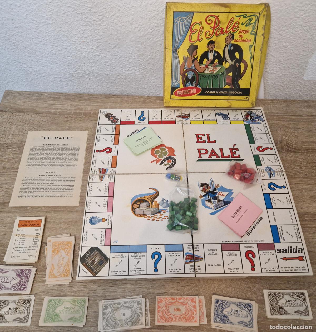 Juegos de mesa: antiguo juego el pal&eacute; instructivo juego de sociedad juguete a&ntilde;os 60 completo instrucciones
