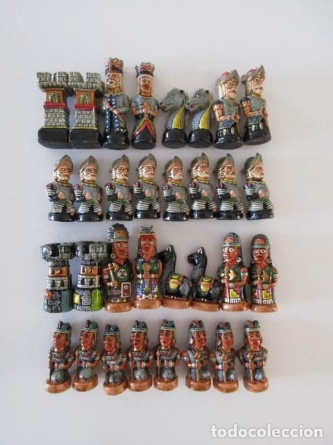 Juegos de mesa: AJEDREZ &Eacute;TNICO - INCAS AZTECAS CONQUISTADORES ESPA&Ntilde;OLES - COMPLETO CON TABLERO