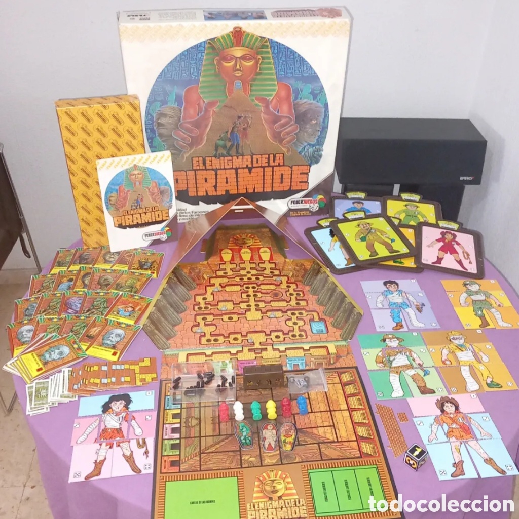 Juegos de mesa: ANTIGUO JUEGO:EL ENIGMA DE LA PIRAMIDE(DE FEBER/COMPLETO y MUY BUEN ESTADO)