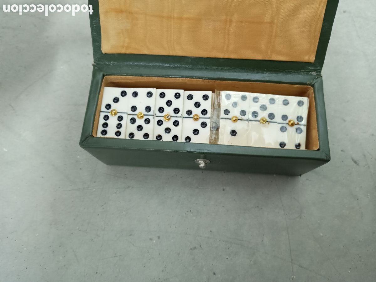 Juegos de mesa: JUEGO DE DOMIN&Oacute; EN ESTUCHE DE PIEL - NUEVO, SIN USO