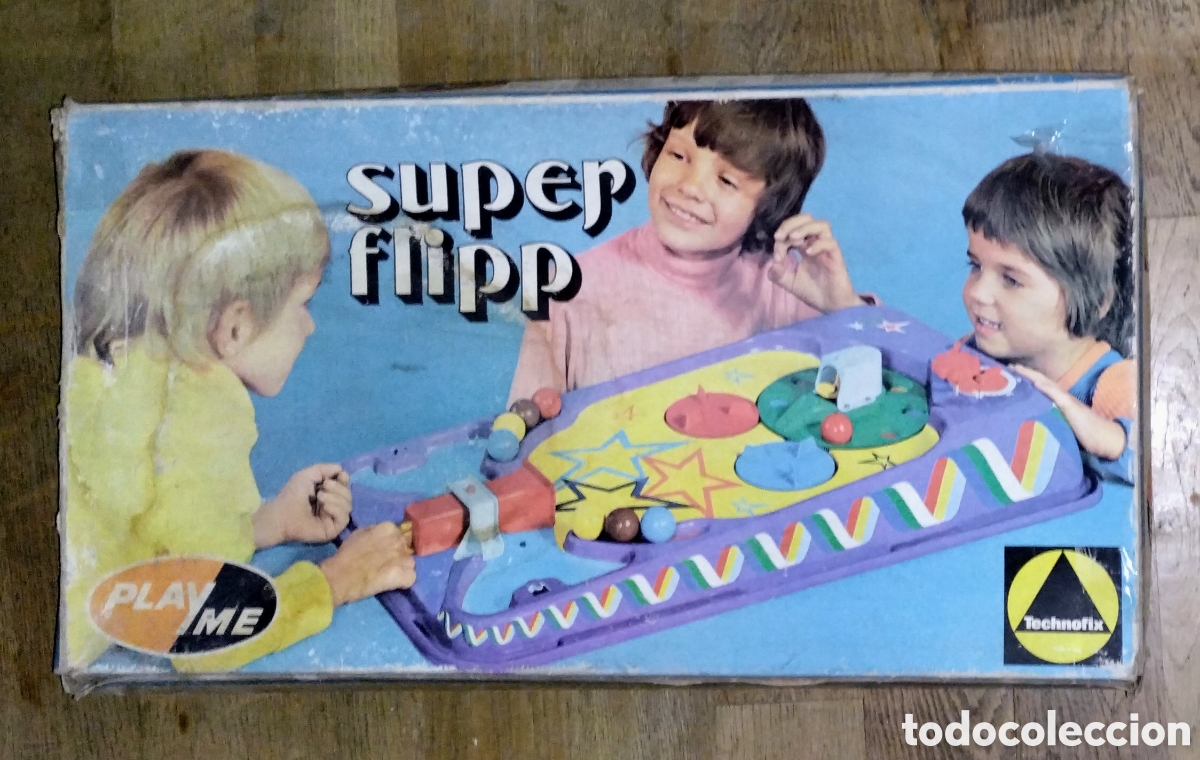 Juegos de mesa: antiguo SUPER FLIPP de PLAY/ME a&ntilde;os 70 en NORMAL ESTADO y FUNCIONA PERFECTAMENTE (faltan las bolas).