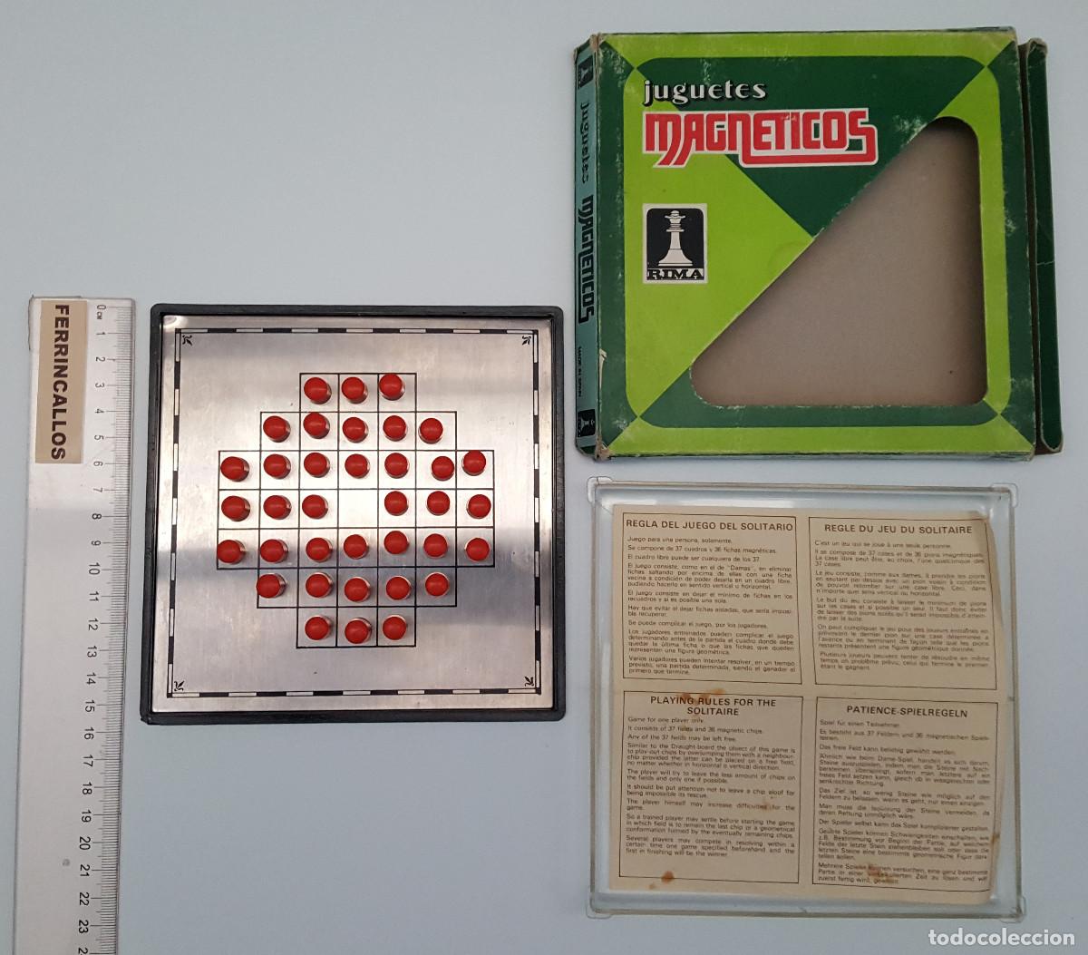Juegos de mesa: JUEGO SOLITARO, JUGUETES MAGNETICOS RIMA, COMPLETO CON CAJA Y MANUAL