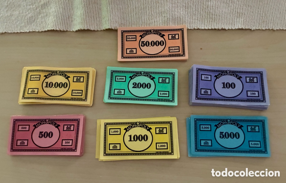 Juegos de mesa: MONOPOLY - GRAN LOTE DE 131 BILLETES DE MONOPOLY, - Foto 1