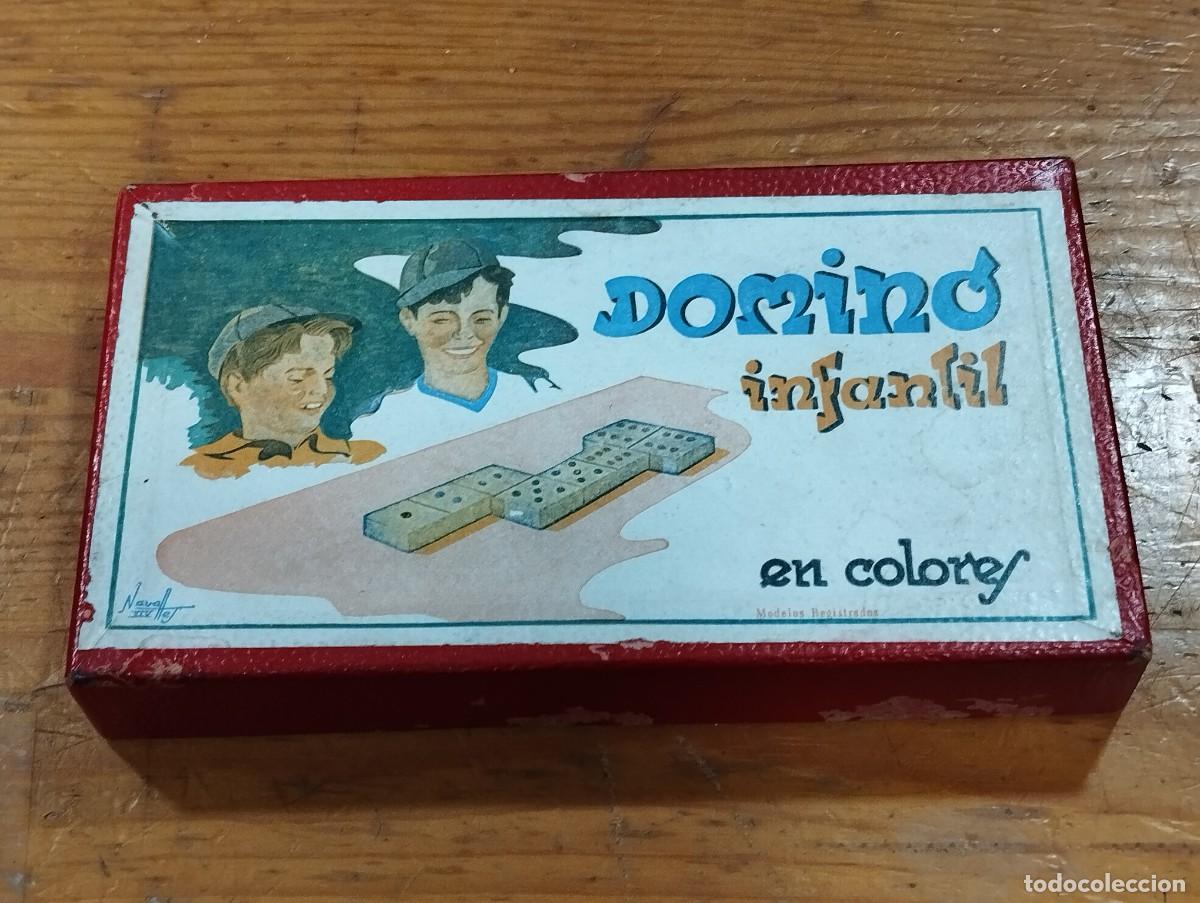 Juegos de mesa: JUEGO DE MESA DOMINO INFANTIL DE MADERA. EN COLORES. EN SU CAJA.