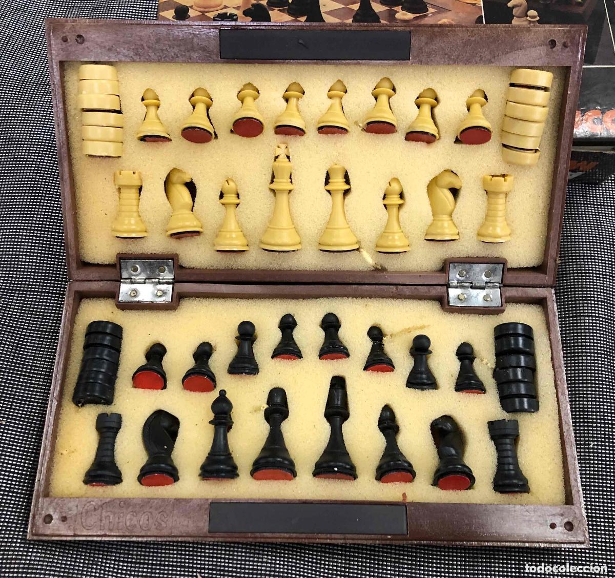 Juegos de mesa: AJEDREZ MAGNETICO PLEGABLE Y DAMAS marca chicos - Foto 2
