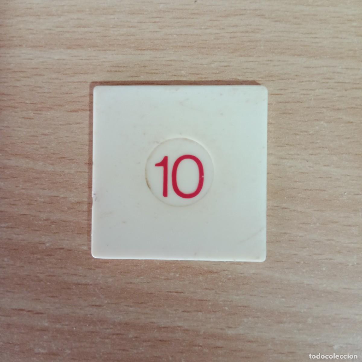 Juegos de mesa: FICHA PIEZA N&Uacute;MERO 10 JUEGO DE MESA - A&Ntilde;OS 70.