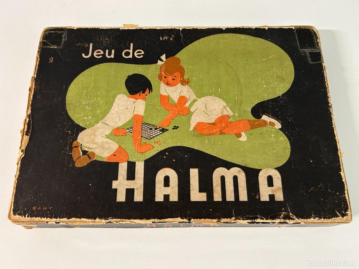 Juegos de mesa: Juego de mesa antiguo HALMA Completo