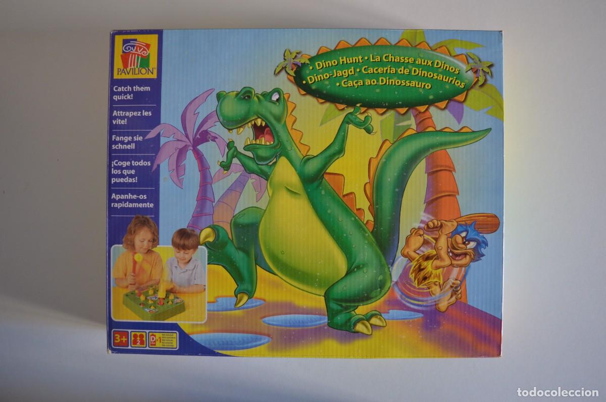 Juegos de mesa: JUEGO DE MESA PAVILION DINO HUNT CACER&Iacute;A DE DINOSAURIOS TOYS R US 2001 INCLUYE CAJA FALTAN 3 PIEZAS