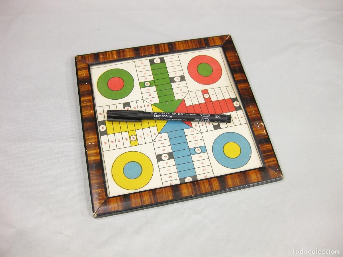 Brettspiele: ANTIGUO JUEGO DEL PARCH&Iacute;S ENMARCADO DE LOS A&Ntilde;OS 30