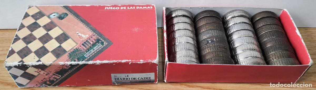Juegos de mesa: FICHAS DEL JUEGO DE LA DAMAS METALICAS EDITADO POR EL DIARIO DE CADIZ. FICHDAMAS-01
