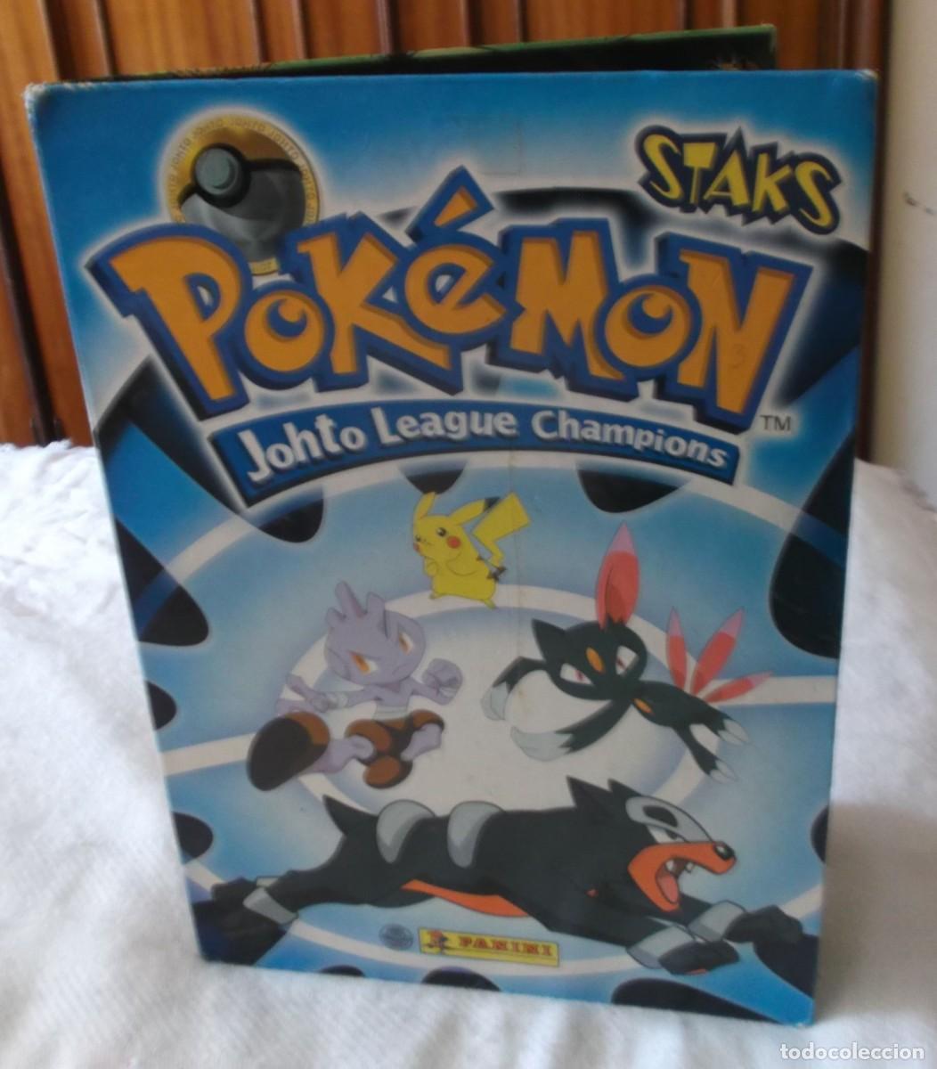 Juegos de mesa: album tablero juego Pokemon Staks Johto league champions de Panini