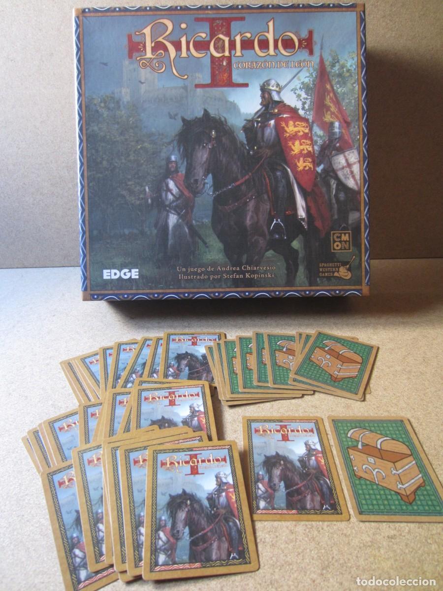 Juegos de mesa: 40 Cartas Verdes de Cofre. Piezas y Repuesto Juego Mesa Ricardo Corazon de Leon (Edge)