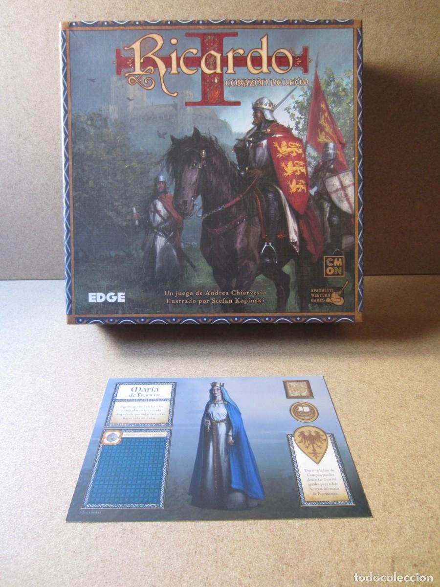 Juegos de mesa: Tarjeta Personaje Maria de Francia. Piezas y Repuestos Juego Mesa Ricardo Corazon de Leon (Edge)