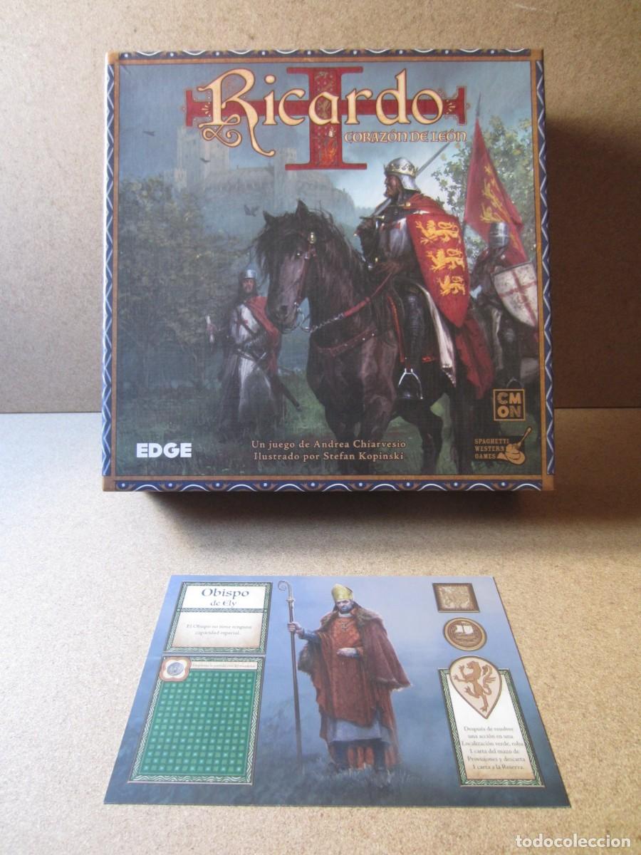 Juegos de mesa: Tarjeta Personaje Obispo de Ely. Piezas y Repuestos Juego Mesa Ricardo Corazon de Leon (Edge)