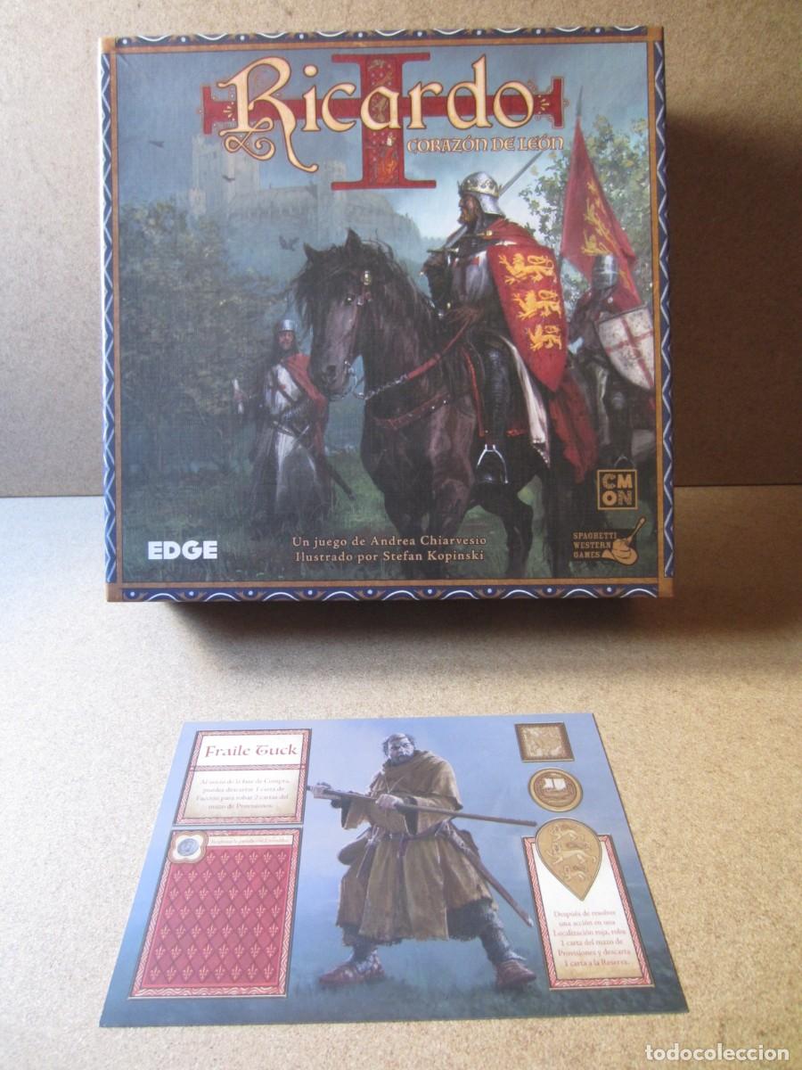Juegos de mesa: Tarjeta Personaje Fraile Tuck. Piezas y Repuestos Juego Mesa Ricardo Corazon de Leon (Edge)