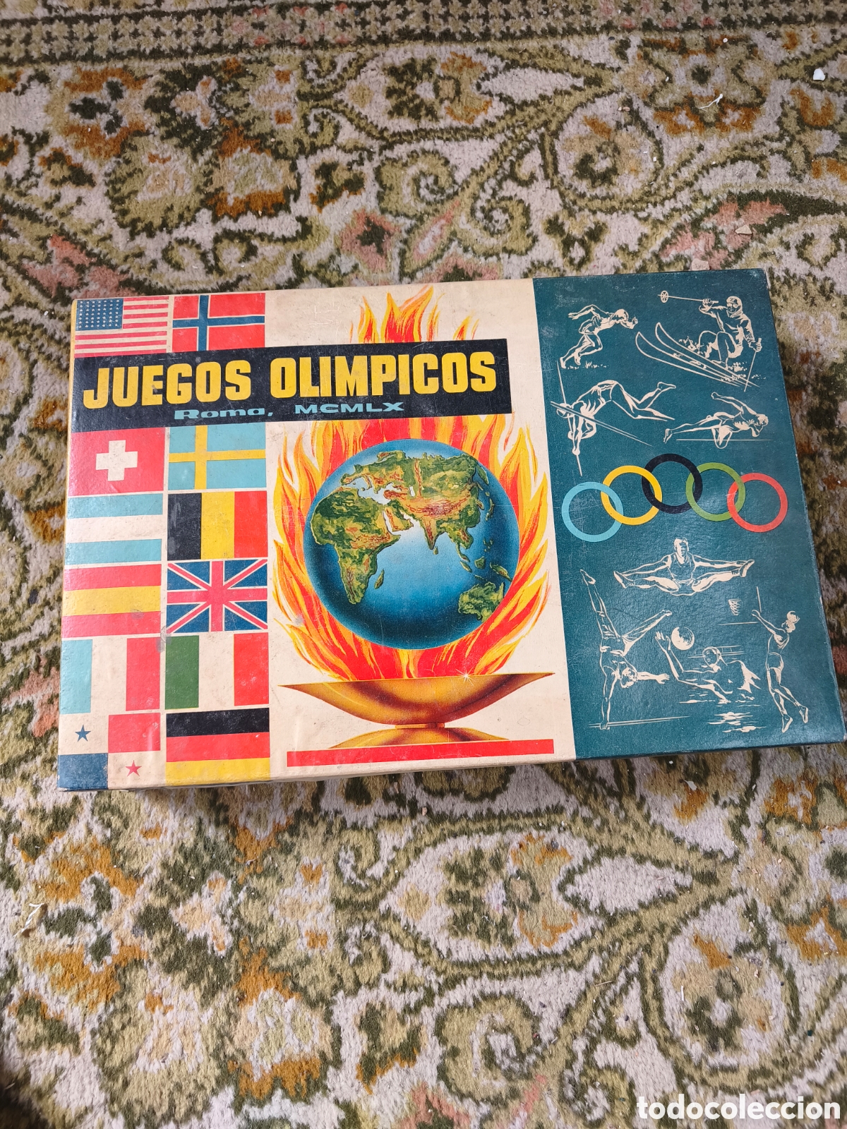 Juegos de mesa: Antiguo Juego de Mesa &rdquo;Juegos Ol&iacute;mpicos Roma 1960- Marca Majuba (Vintage)