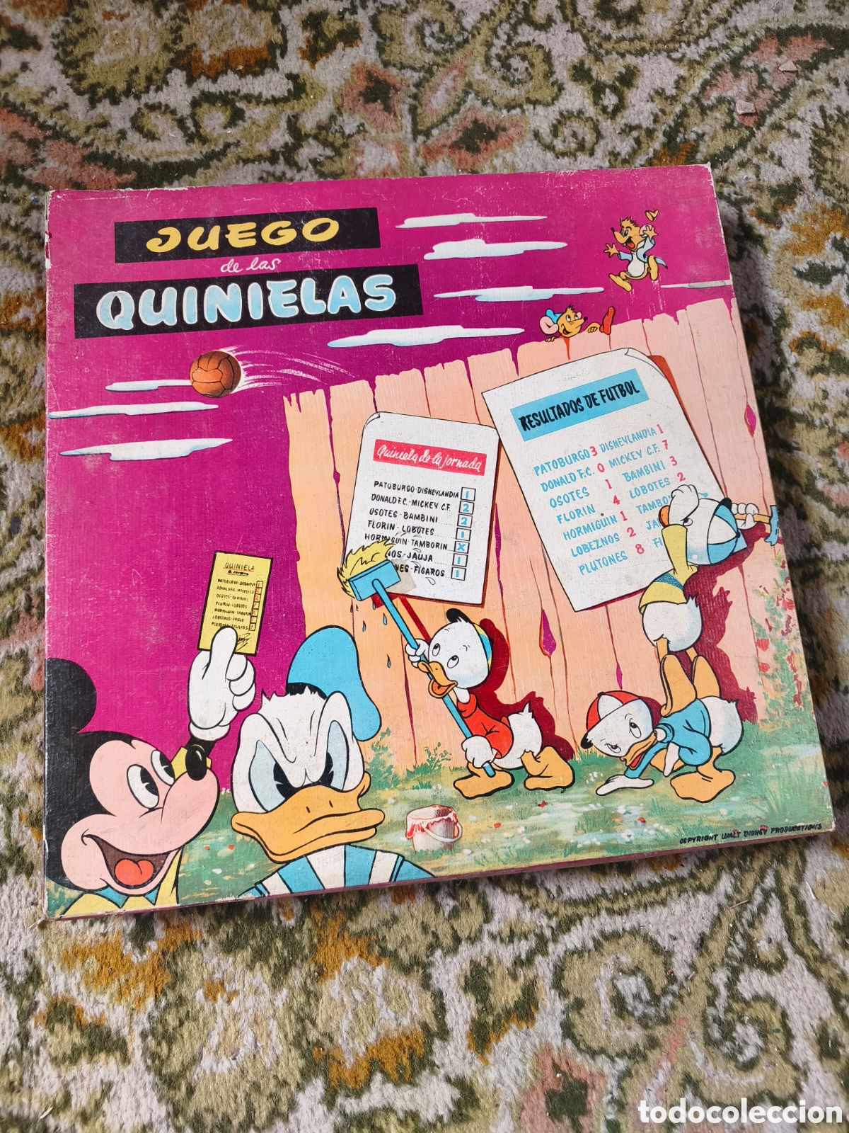 Juegos de mesa: Juego de las Quinielas Disney - Juguetes Bartr&eacute;s (A&ntilde;os 50) - Vintage/Colecci&oacute;n walt Disney