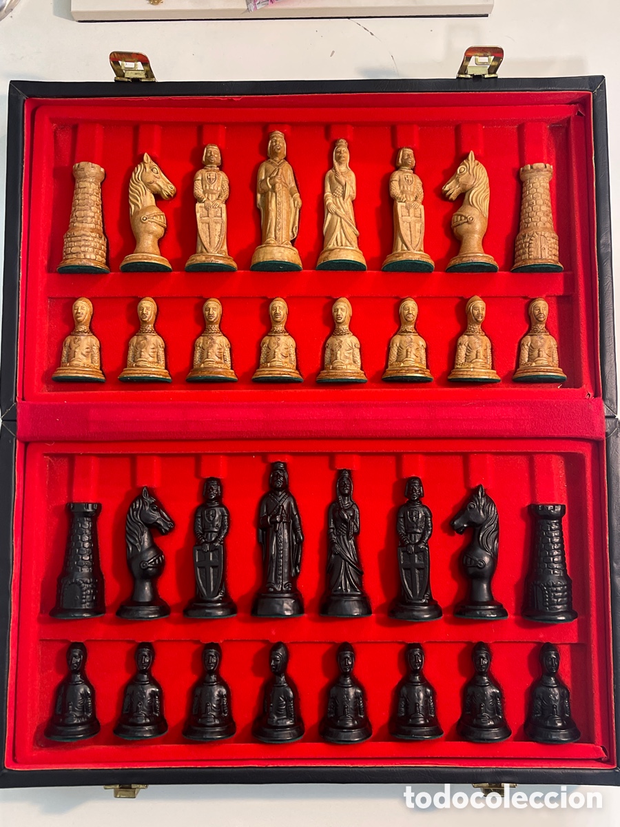 Juegos de mesa: AJEDREZ MEDIEVAL FIGURAS DE GRAN TAMA&Ntilde;O - EN MALETIN- - REYES CATOLICOS
