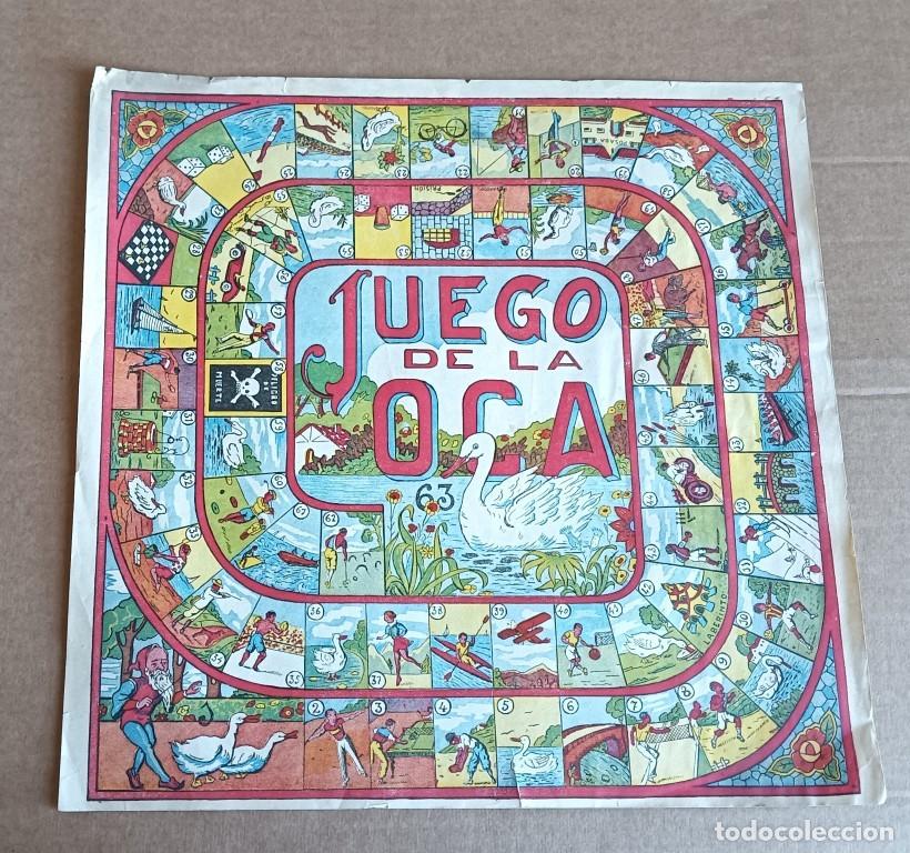 Juegos de mesa: Lamina antigua - JUEGO DE LA OCA