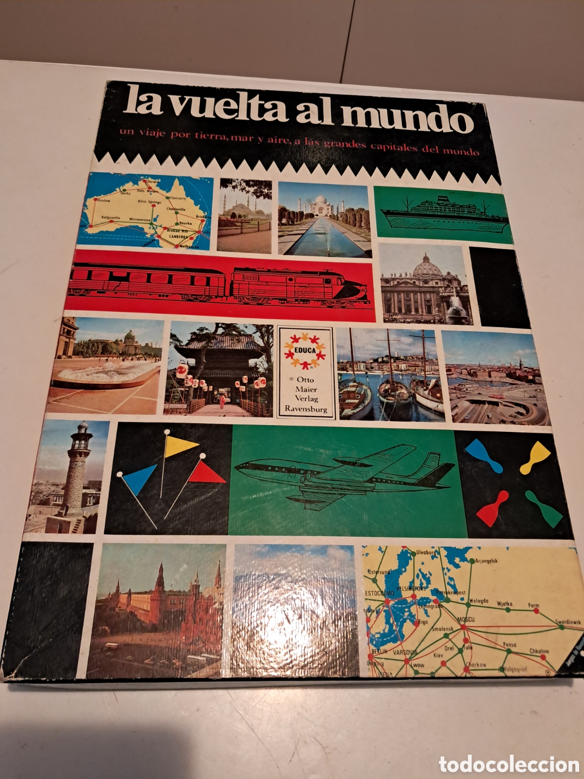 Juegos de mesa: ANTIGUO JUEGO, LA VUELTA AL MUNDO. EDUCA