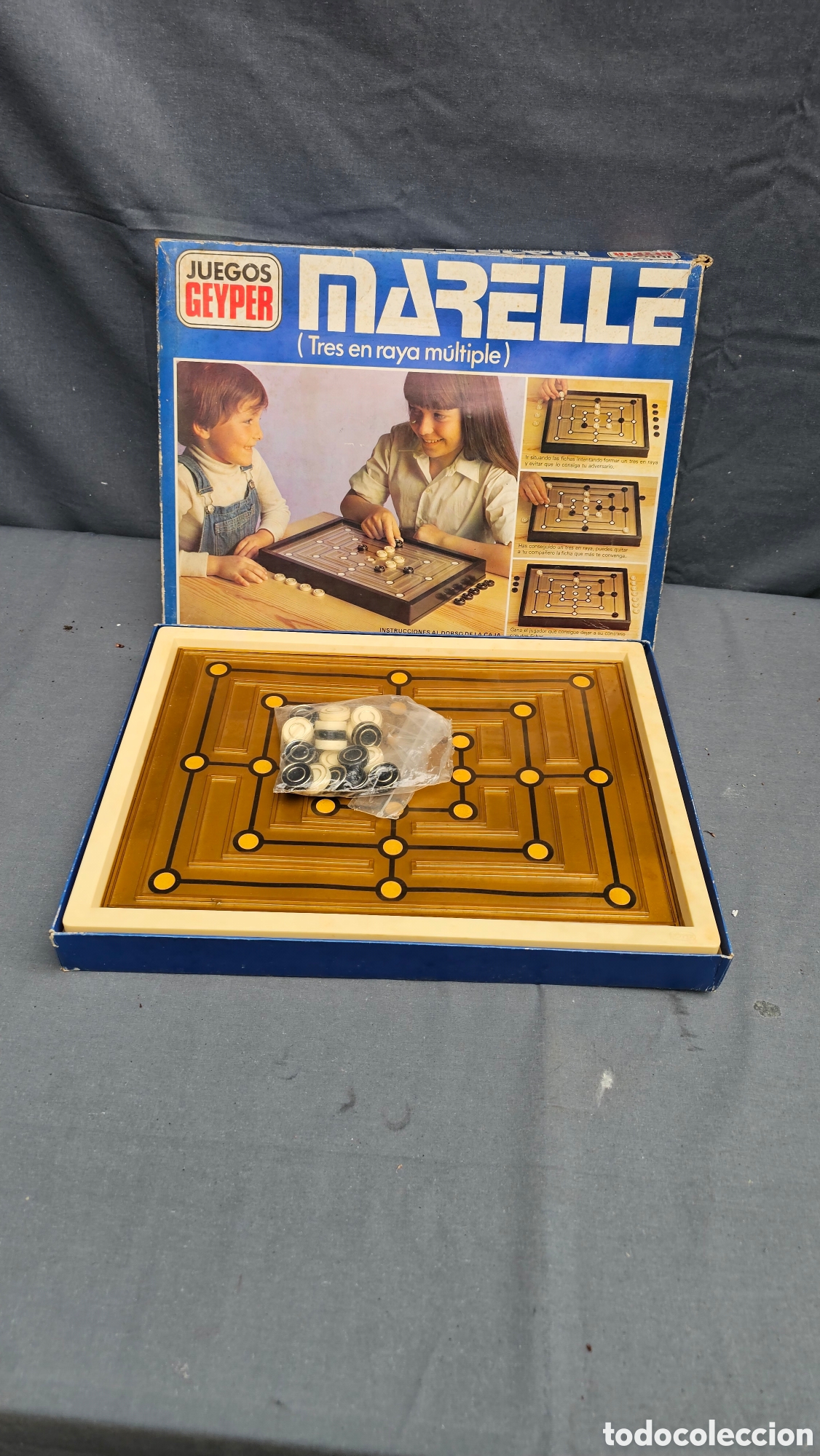 Juegos de mesa: Antigua tres en raya m&uacute;ltiple de Geyper