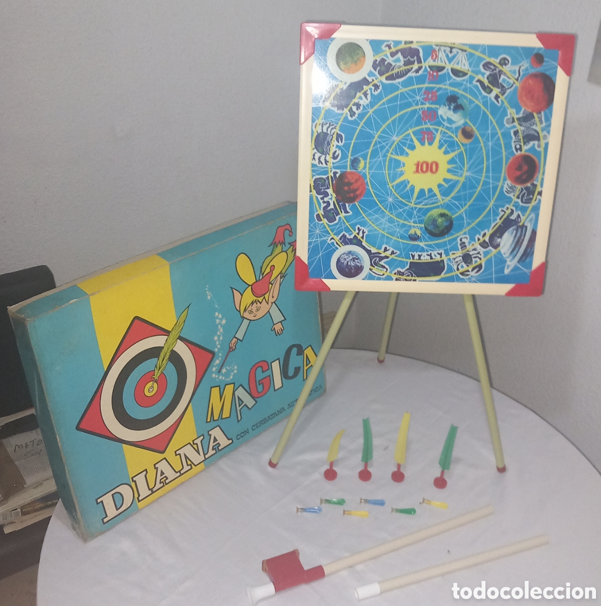 Juegos de mesa: ANTIGUO JUEGO/DIANA MAGICA con CERBATANA AUTOMATICA(a&ntilde;os 60-70)