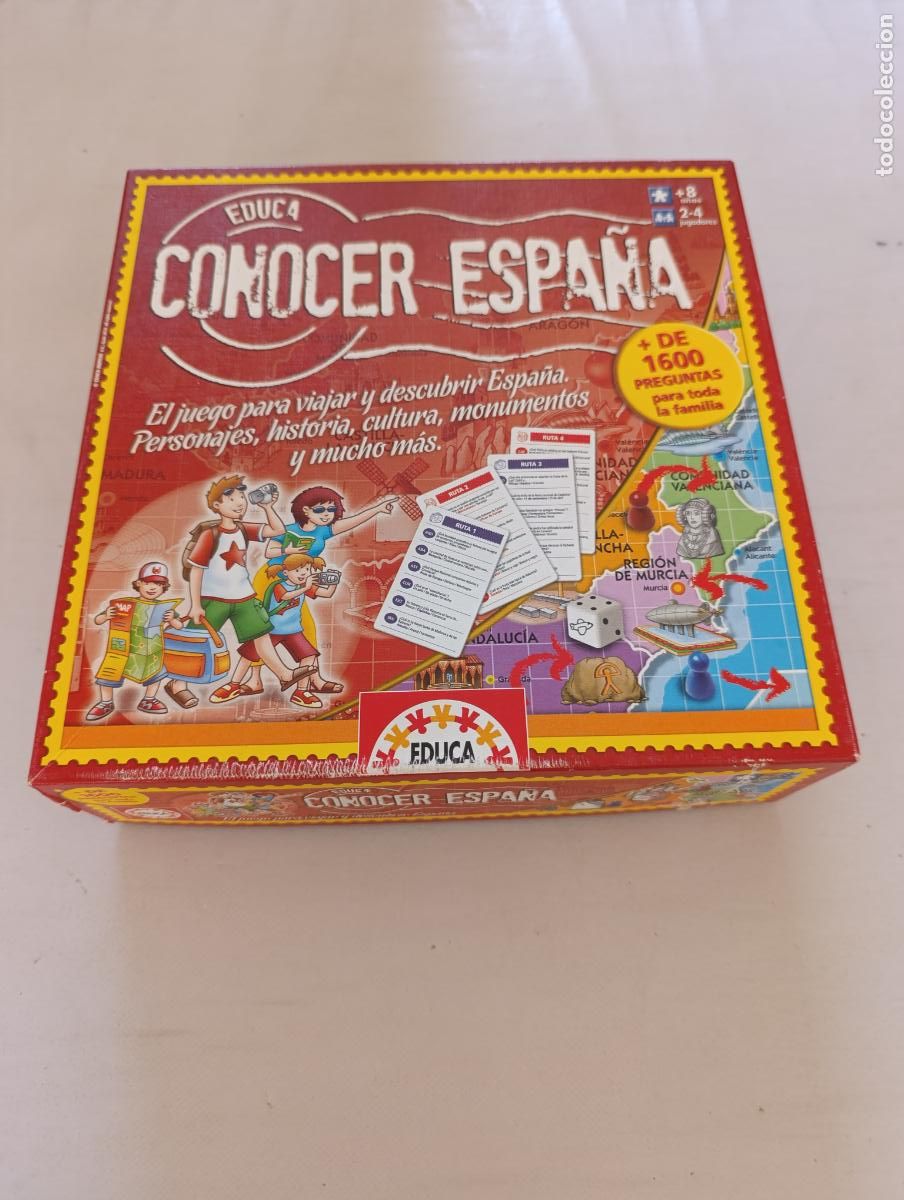Juegos de mesa: JUEGO DE MESA EDUCATIVO CONOCER ESPA&Ntilde;A - EDUCA - CASI COMPLETO A FALTA DEL DADO (063)