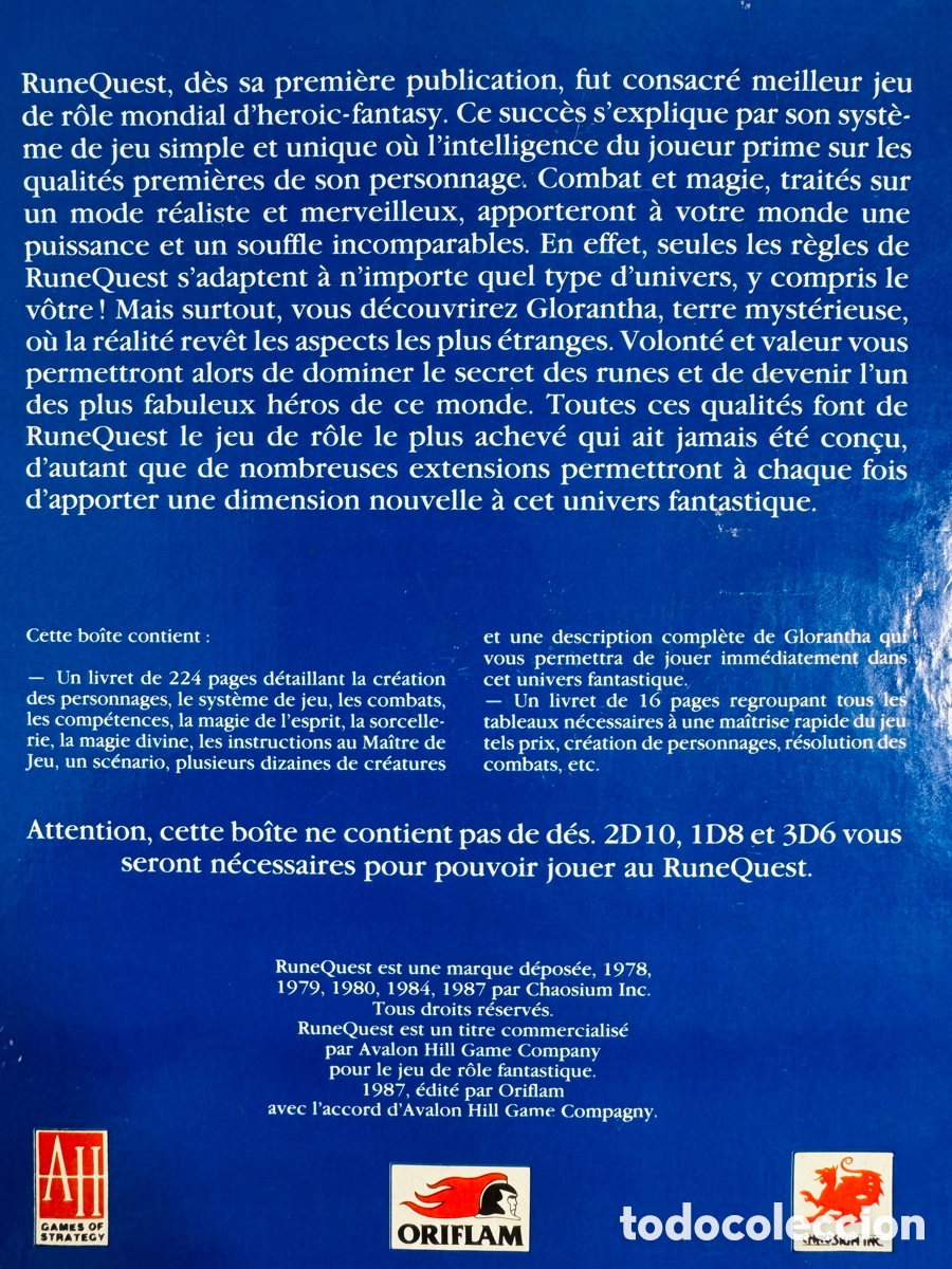 Juegos de mesa: Rune Quest 1987 Incompleto - Foto 4