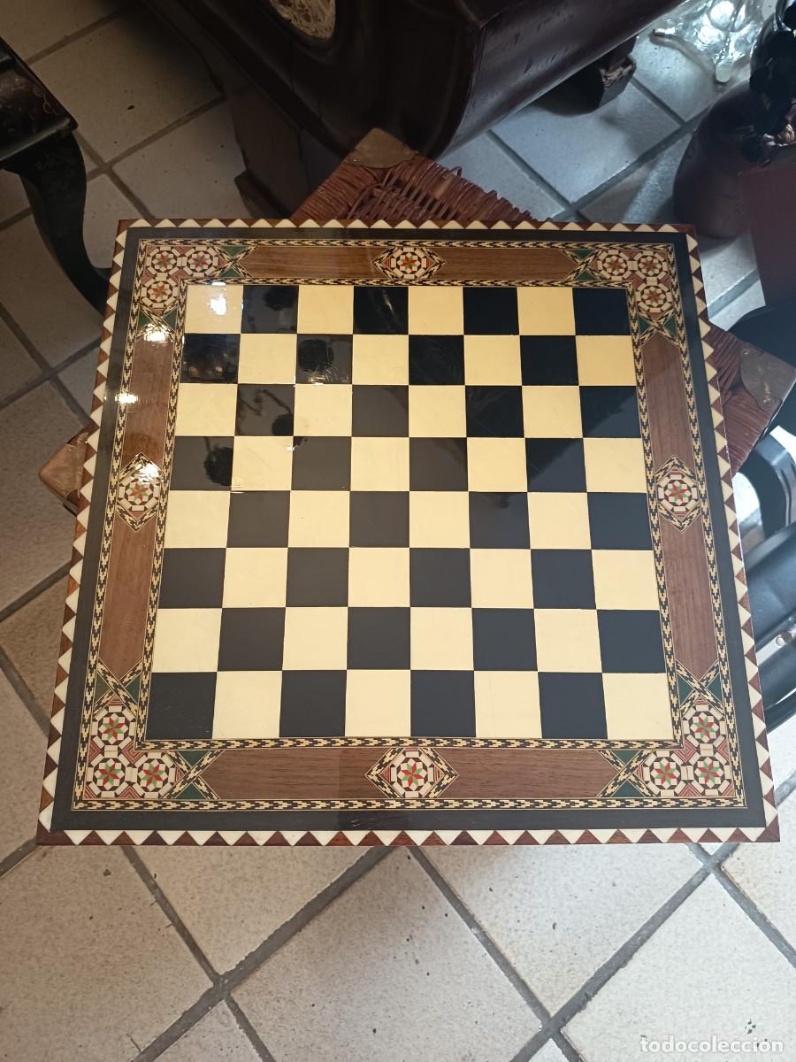 Juegos de mesa: Tablero ajedrez taracea
