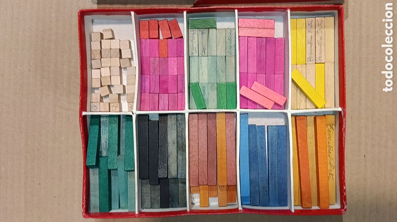 Juegos de mesa: N&Uacute;MEROS EN COLOR PIEZAS MADERA A&Ntilde;OS 60 - Foto 2