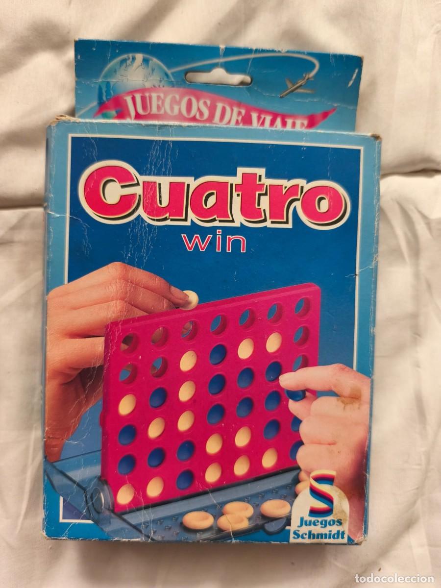 Juegos de mesa: Cuatro Win. ⁠Juegos Schmidt. Edici&oacute;n vintage de viaje . ref :04270 . Caja original