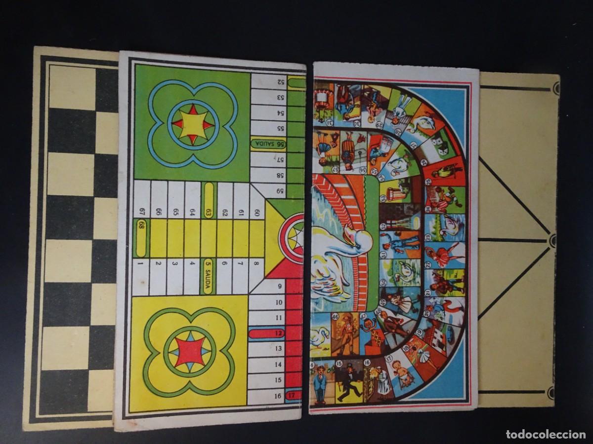 Juegos de mesa: 4 JUEGOS, AJEDREZ, 3 EN RAYA, LA OCA Y PARCH&Iacute;S ,JUEGOS REUNIDOS GEYPER , VER FOTOS