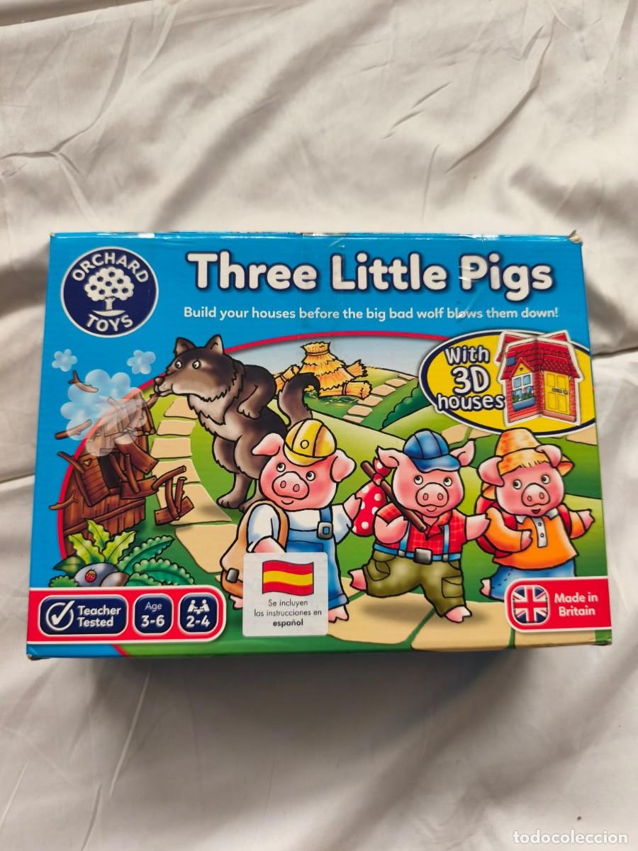 Juegos de mesa: Three Little Pigs. ( Los 3 cerditos ). Casa en 3D . ⁠Orchard Toys . Made in British . Caja original