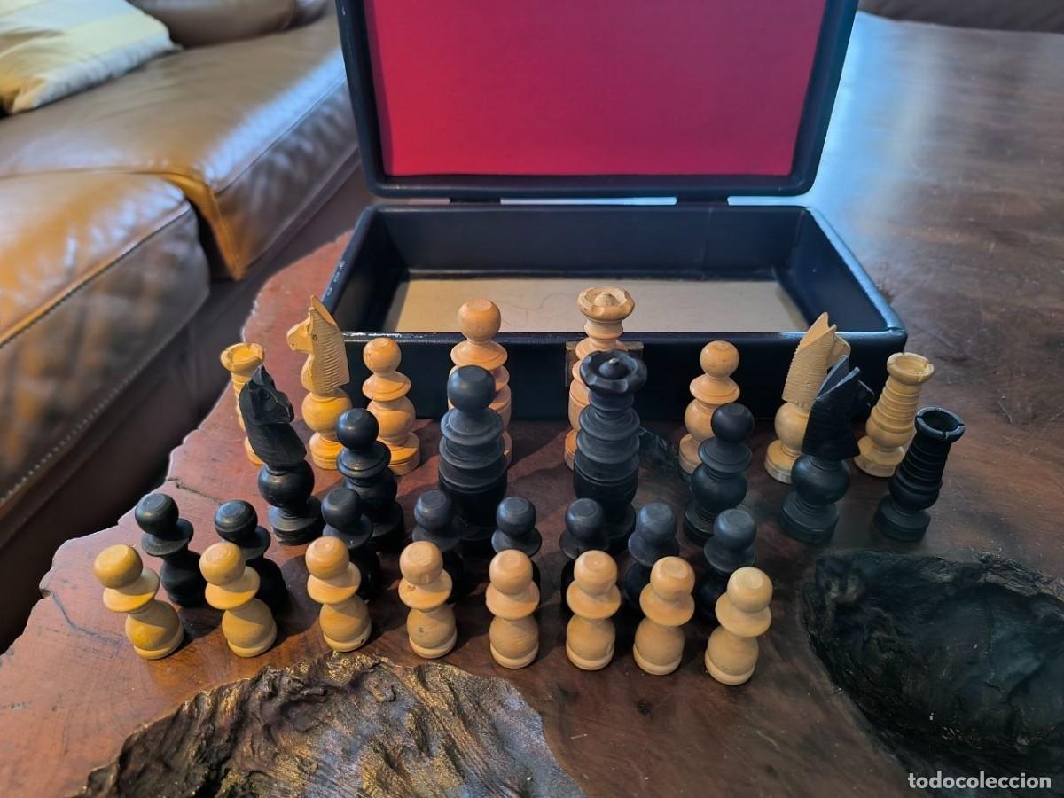 Juegos de mesa: ANTIGUO AJEDREZ MADERA DE BOJ, REINA 8 CM CON ESTUCHE