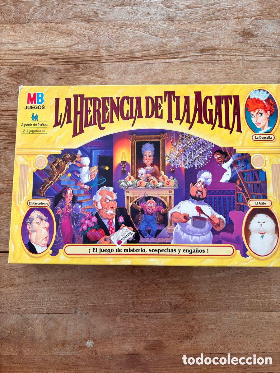 Juegos de mesa: Juego de mesa La Herencia de T&iacute;a &Aacute;gata (MB) - COMPLETO