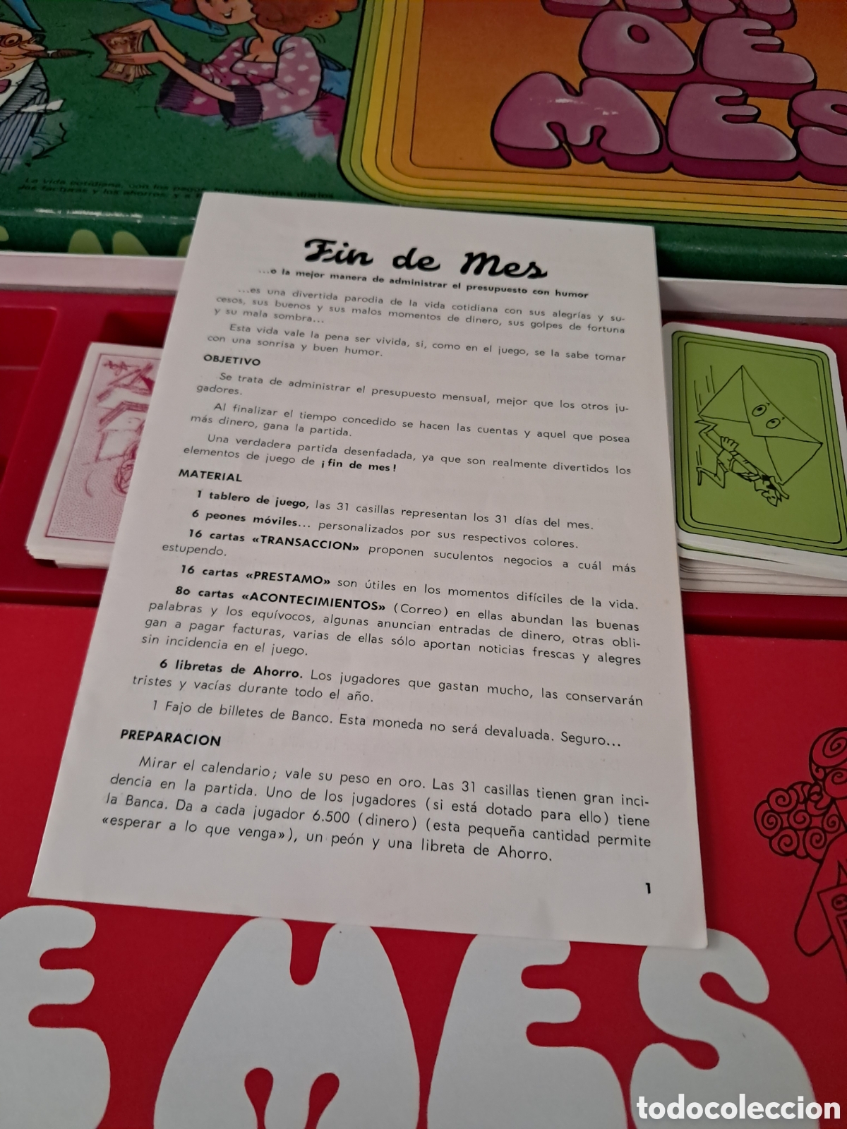 Juegos de mesa: FIN DE MES. BORRAS. ANTIGUO JUEGO DE MESA - Foto 4