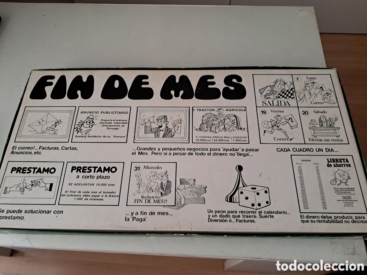 Juegos de mesa: FIN DE MES. BORRAS. ANTIGUO JUEGO DE MESA - Foto 8