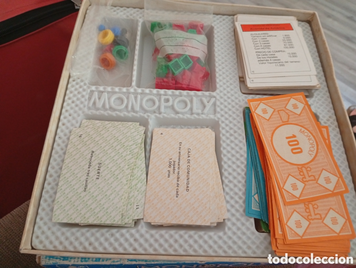 Juegos de mesa: Monopoly a&ntilde;o 80 buen estado completo