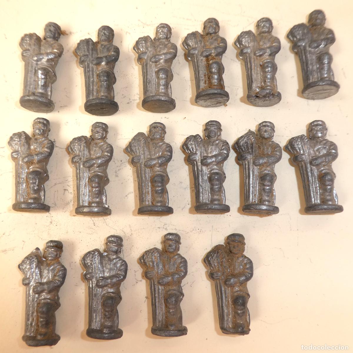 Juegos de mesa: lote de 16 peones de plomo para ajedrez , para pintar miden ,3,7 cm