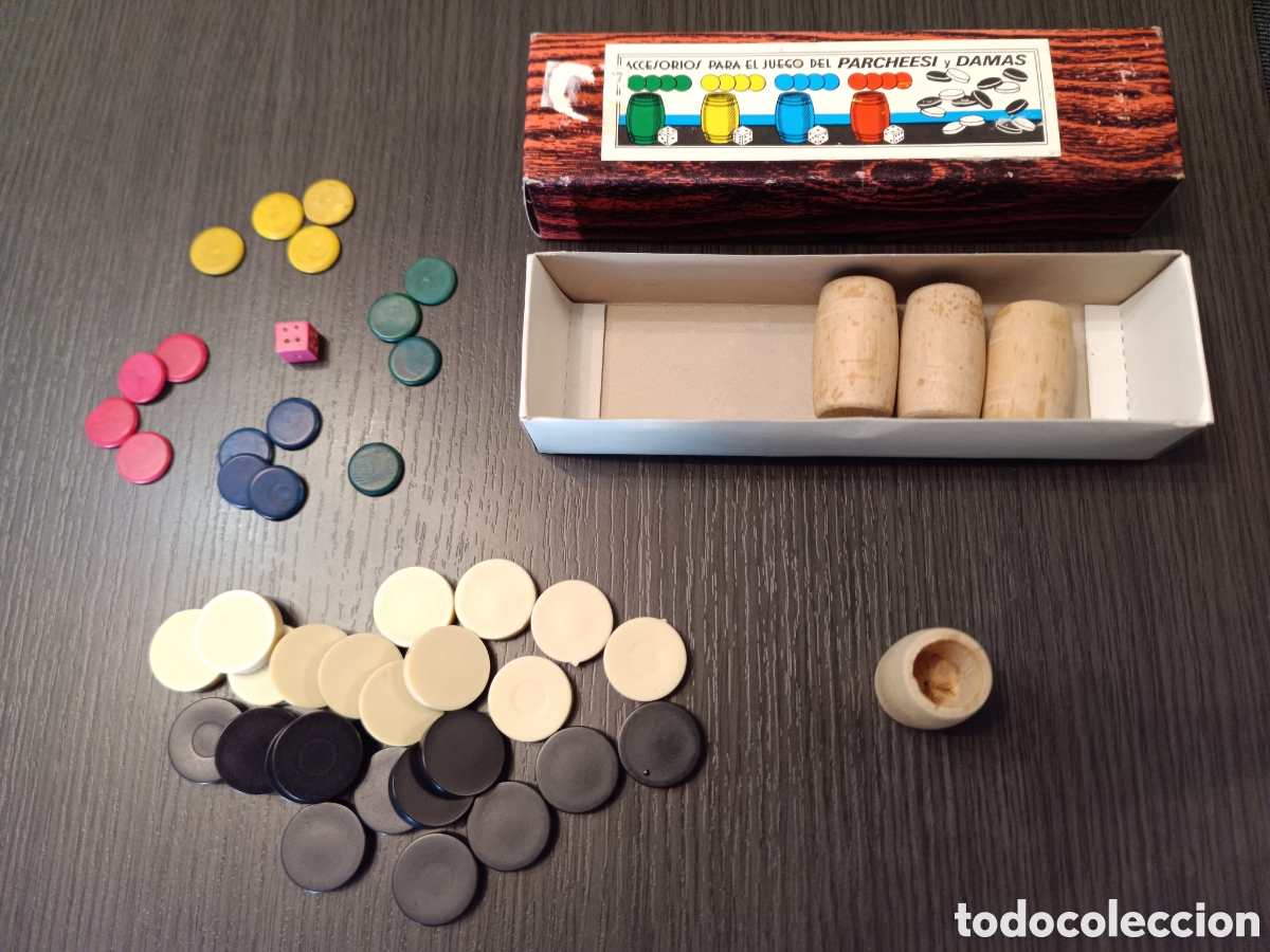 Juegos de mesa: Antiguo Juego Parch&iacute;s Madera y Damas - Foto 1