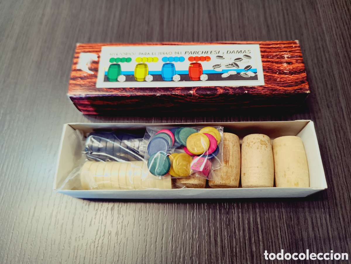 Juegos de mesa: Antiguo Juego Parch&iacute;s Madera y Damas - Foto 9