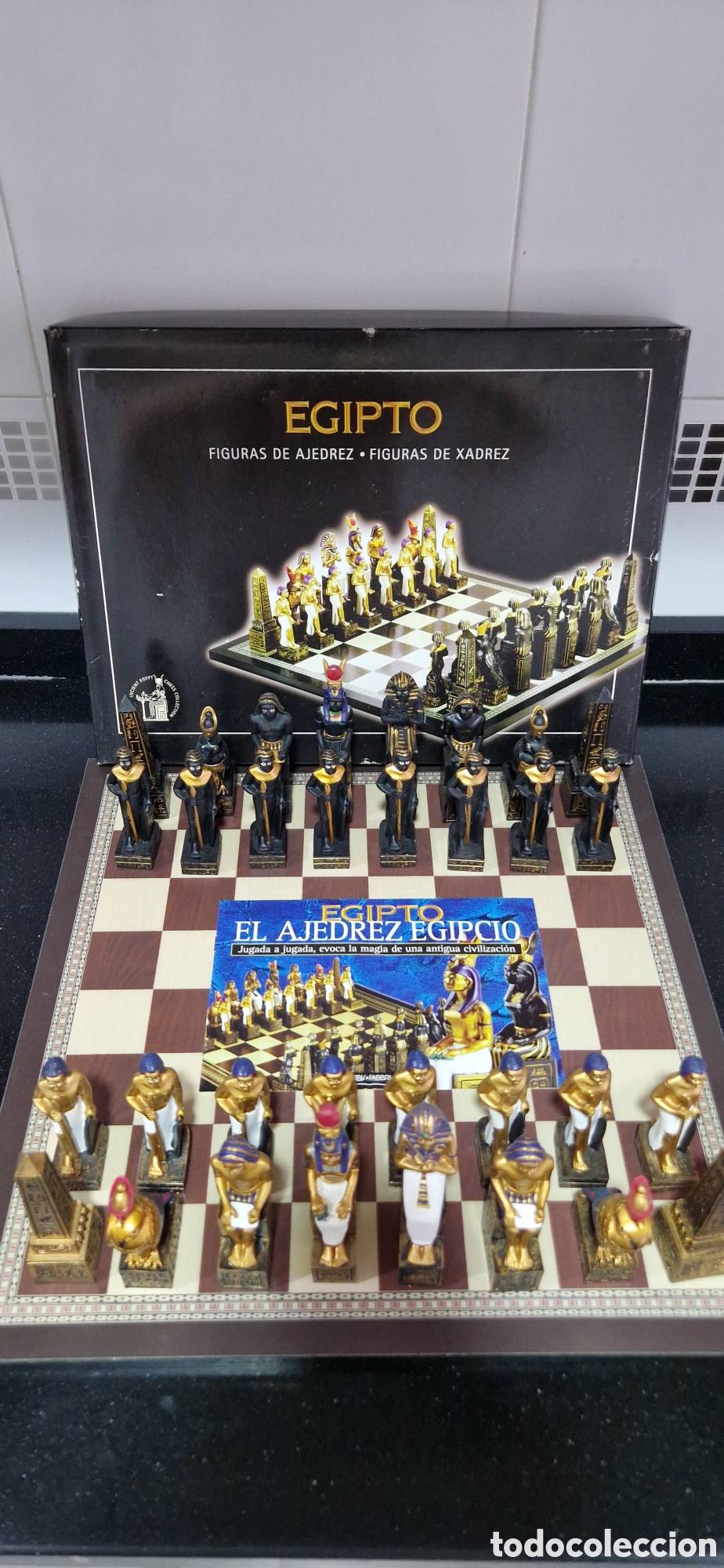 Juegos de mesa: Ajedrez egipcio vintage de colecci&oacute;n