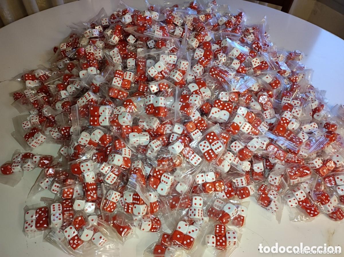 Brettspiele: Gran lote de 1000 dados juego de 16 mm rojos y blancos, nuevos