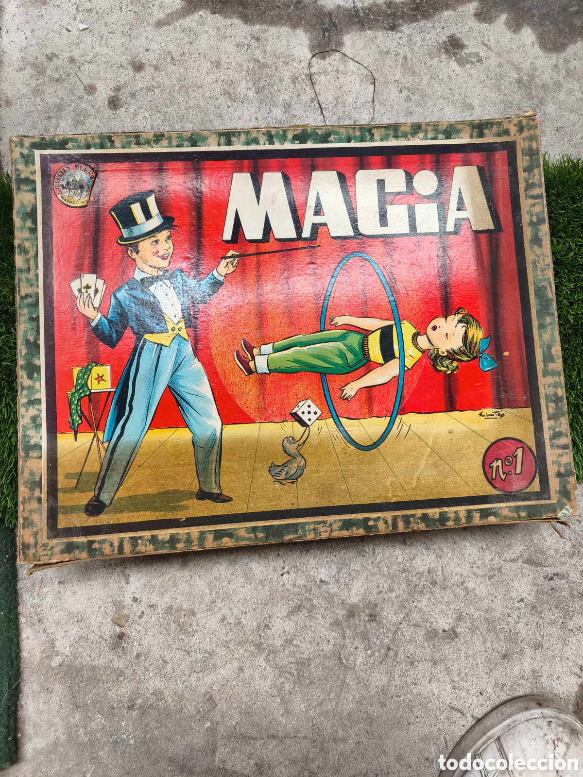 Board Games: Antiguo Juego Magia Borr&aacute;s N&ordm; 1 - Caja de Madera - A&ntilde;os 40/50