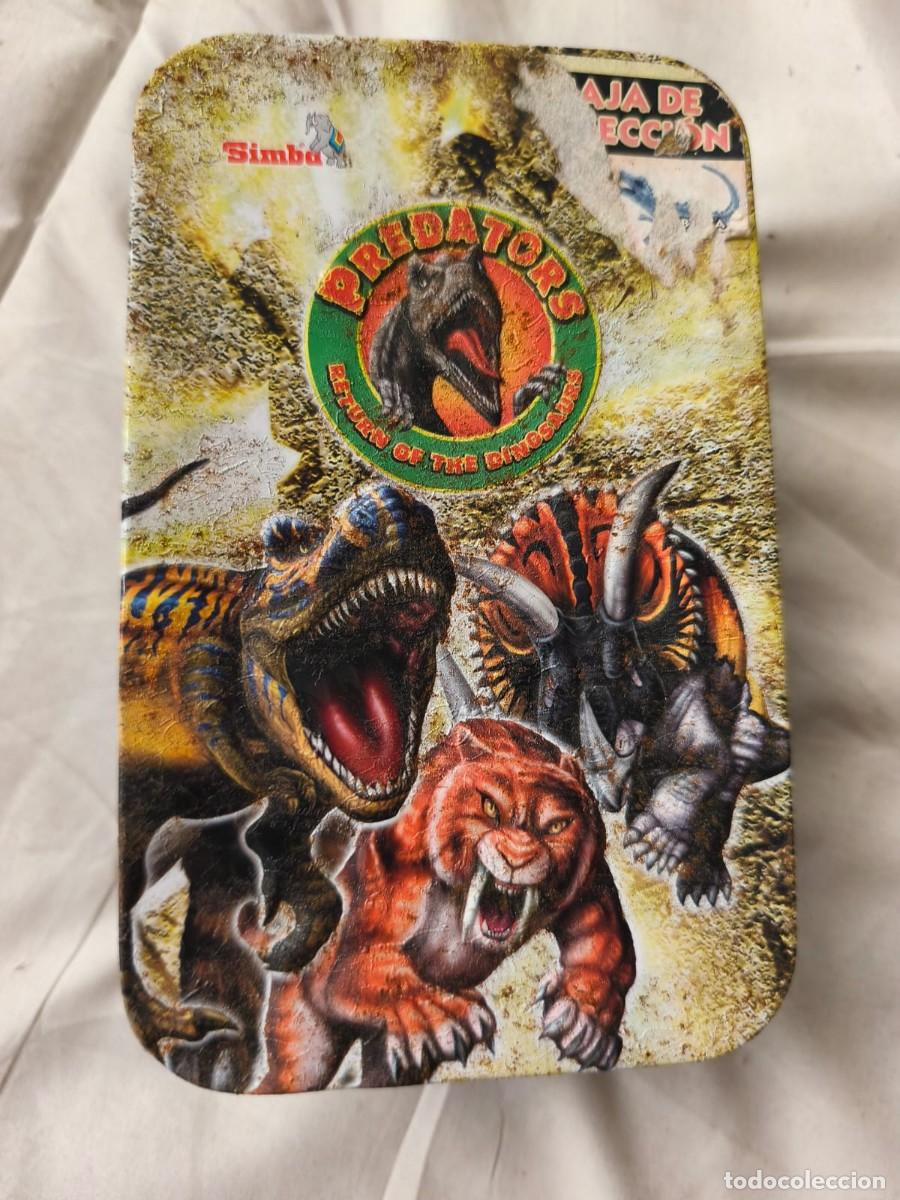 Juegos de mesa: Predators . Return of the Dinosaurs . Simba Toys . Cartas coleccionables caja met&aacute;lica coleccionista
