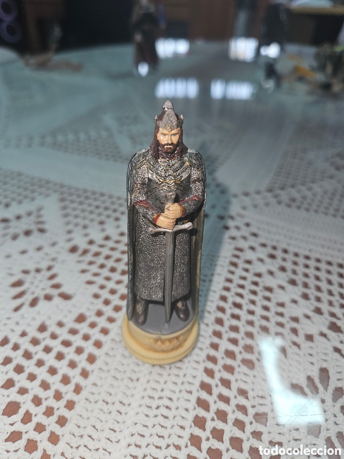 Juegos de mesa: Aragorn como el Rey Blanco en la colecci&oacute;n de ajedrez de El Se&ntilde;or de los Anillos de Eaglemoss