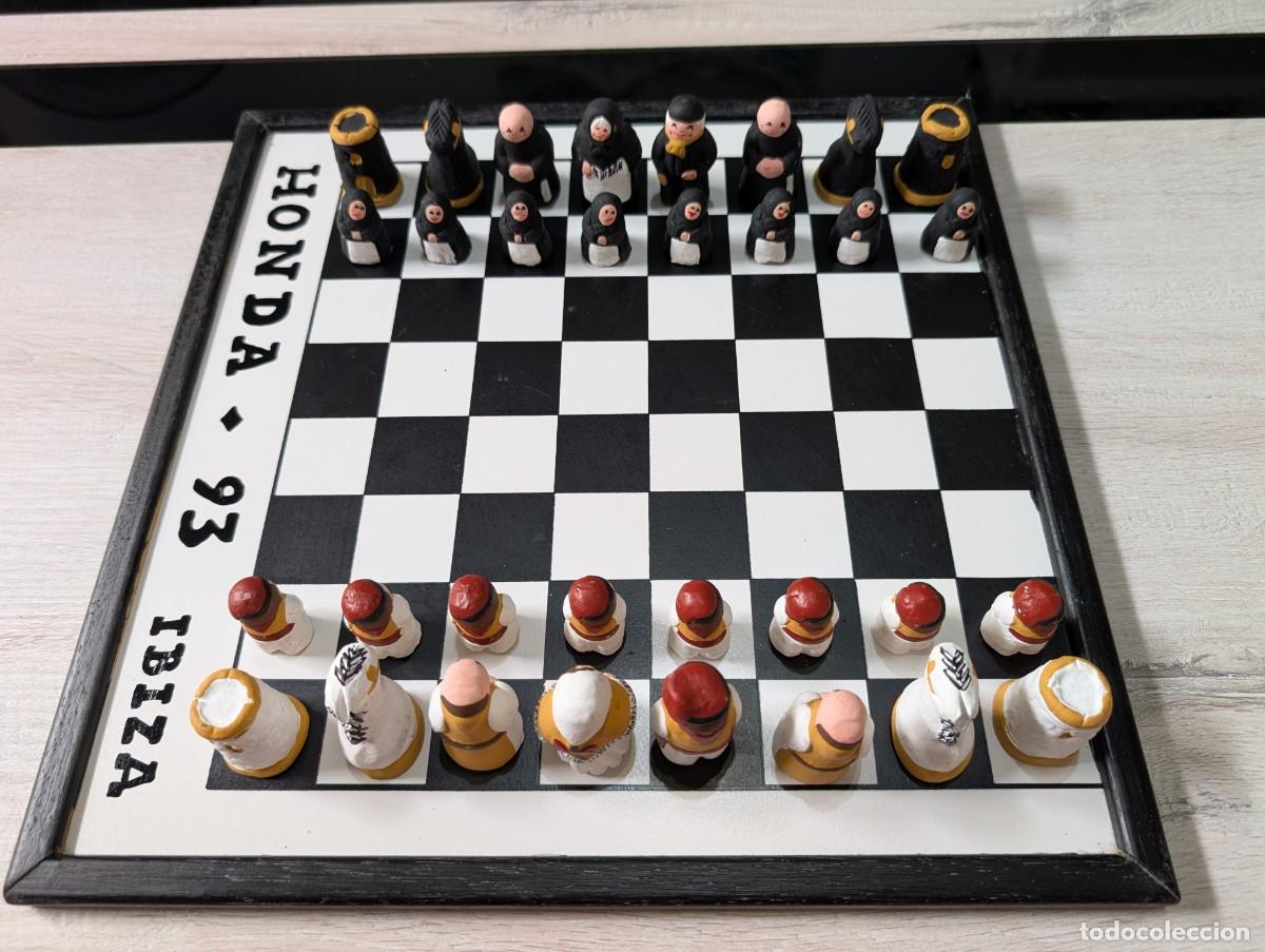 Juegos de mesa: Ajedrez artesanal Ibiza - Hecho a mano - Completo