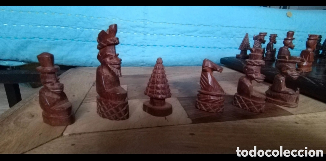 Juegos de mesa: Ajedrez de madera artesanal - Foto 2
