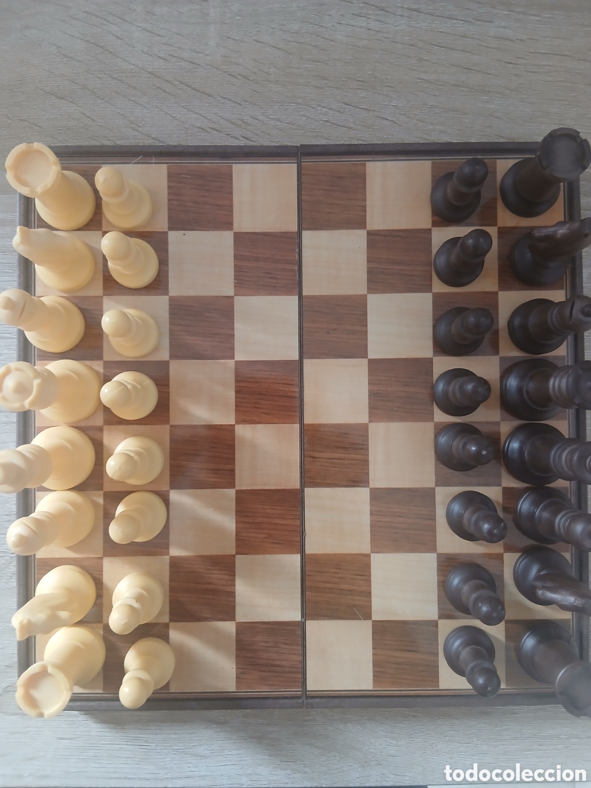 Juegos de mesa: Antigua AJEDREZ DAMAS MAGN&Eacute;TICO VINTAGE. FABRICADO EN ESPA&Ntilde;A