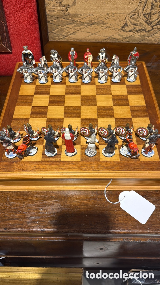 Juegos de mesa: AJEDREZ MEDIEVAL FIGURAS PLOMO